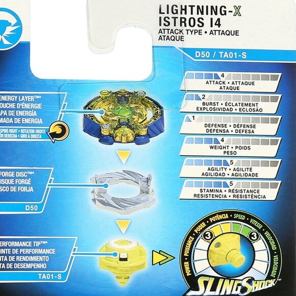 Beyblade Burst Turbo Slingshock Single Top Lightning-X Istros I4 New Sealed - Picture 13 of 14